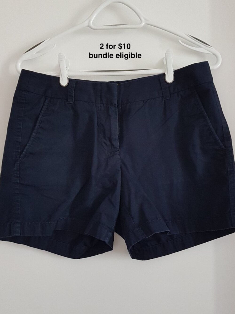 J.Crew Navy Chino Shorts 100% Cotton Mid Rise Preppy